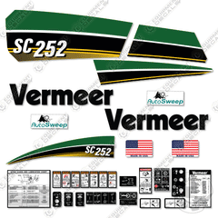 Fits Vermeer SC252 Decal Kit Stump Grinder - 2008
