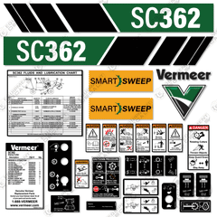 Fits Vermeer SC362 Decal Kit Stump Grinder