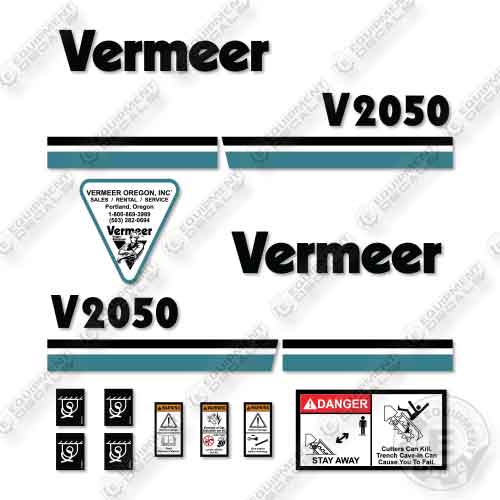 Fits Vermeer V2050 Trencher Decal Kit