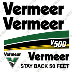 Fits Vermeer V500 Decal Kit Hydro Vacuum