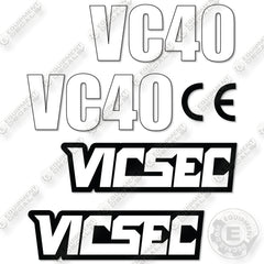 Fits Vicsec VC40 Decal Kit Excavator