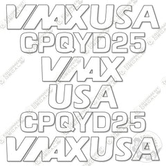 Vmax USA CPQYD25 Decal Kit Forklift