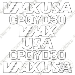 Vmax USA CPQYD30 Decal Kit Forklift
