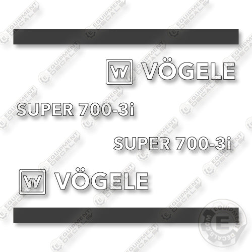 Vogele Super 700-3i Decal Kit Paver - Aftermarket Kit
