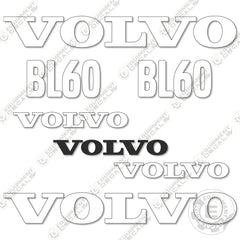 Volvo BL60 Decal Kit Backhoe Loader - Aftermarket Kit
