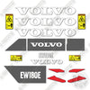 Image of Volvo EW180E Decal Kit Excavator - Aftermarket Kit