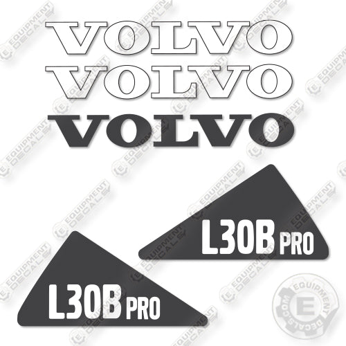 Volvo L30B PRO Decal Kit Compact Wheel Loader - Aftermarket Kit