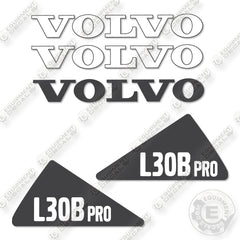 Volvo L30B PRO Decal Kit Compact Wheel Loader - Aftermarket Kit