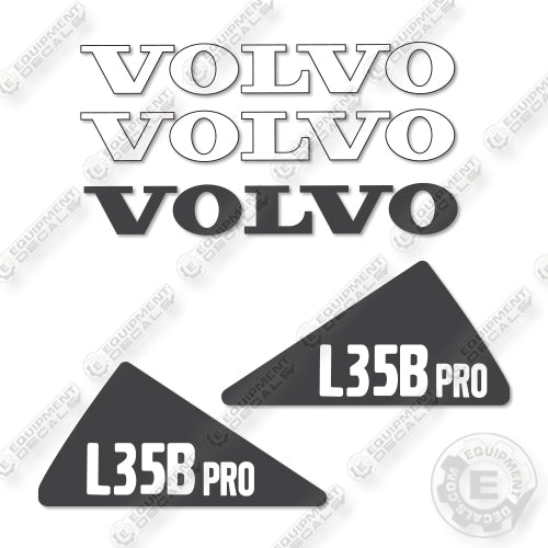 Volvo L35B PRO Decal Kit Compact Wheel Loader - Aftermarket Kit