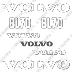 Fits Volvo BL70 Decal Kit Backhoe Loader
