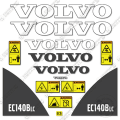 Fits Volvo EC140BLC Decal Kit Excavator