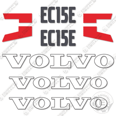 Fits Volvo EC15E Decal Kit Mini Excavator