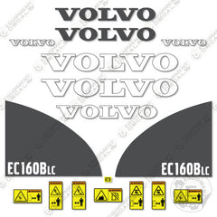 Fits Volvo EC160BLC Decal Kit Excavator