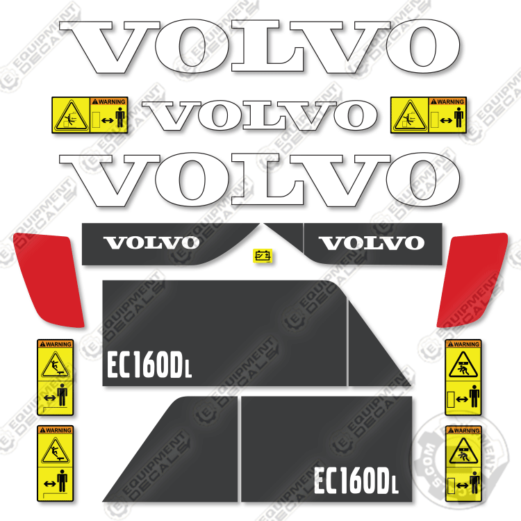 Fits Volvo EC160DL Decal Kit Excavator