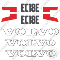 Fits Volvo EC18E Decal Kit Mini Excavator
