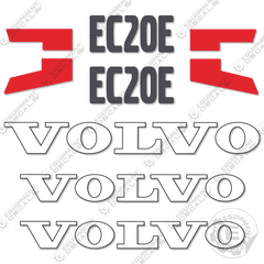 Fits Volvo EC20E Decal Kit Mini Excavator