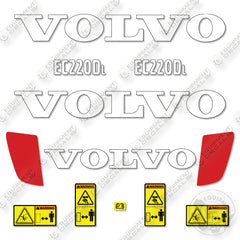 Fits Volvo EC220DL Decal Kit Hydraulic Excavator
