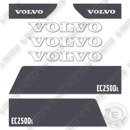 Volvo EC250DL Decal Kit Excavator- Aftermarket Kit