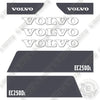 Image of Volvo EC250DL Decal Kit Excavator- Aftermarket Kit