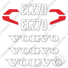 Fits Volvo EC27D Decal Kit Mini Excavator