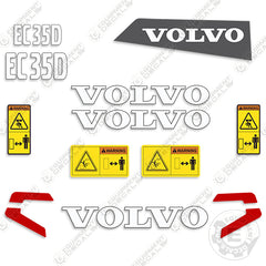 Fits Volvo EC35D Decal Kit Mini Excavator