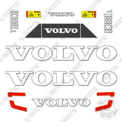 Fits Volvo EC380EL Decal Kit Excavator