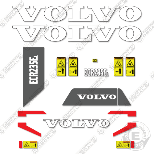 Fits Volvo ECR235EL Decal Kit Excavator