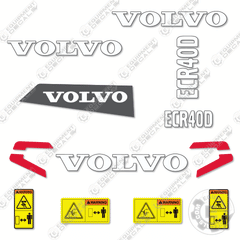 Fits Volvo ECR40D Decal Kit Mini Excavator