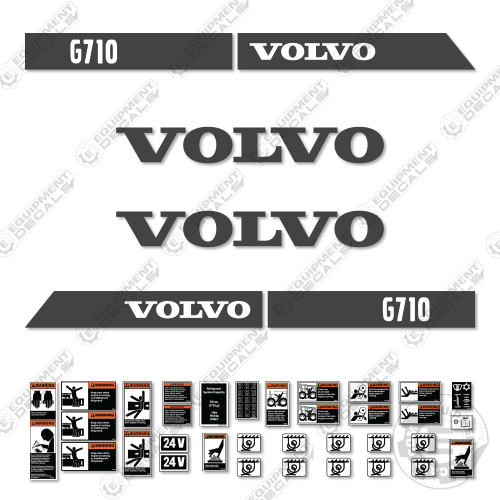 Fits Volvo G710 Decal Kit Motor Grader