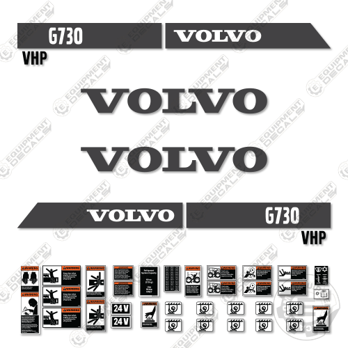 Fits Volvo G730 VHP Decal Kit Motor Grader
