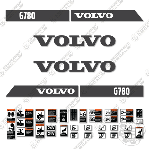 Fits Volvo G780 Decal Kit Motor Grader