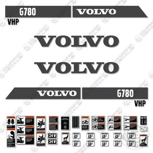 Fits Volvo G780 VHP Decal Kit Motor Grader