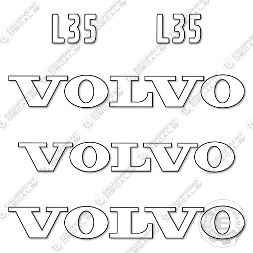 Fits Volvo L35 Decal Kit Wheel Loader