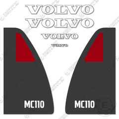 Fits Volvo MC110 Decal Kit Skid Steer