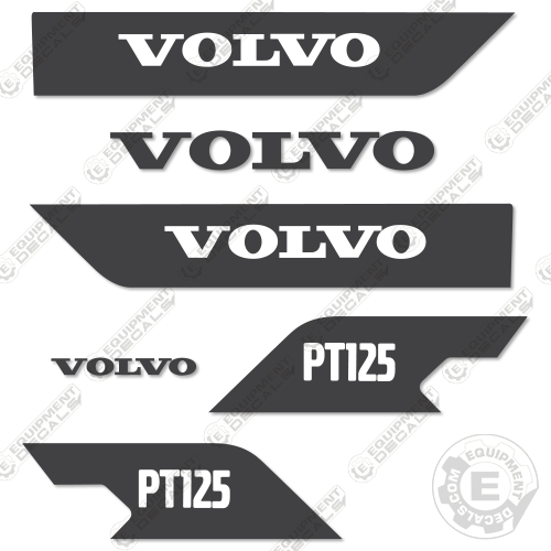 Fits Volvo PT125 Decal Kit Pneumatic Roller