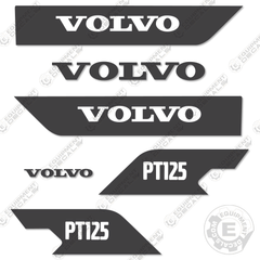 Fits Volvo PT125 Decal Kit Pneumatic Roller