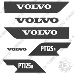 Fits Volvo PT125R Decal Kit Pneumatic Roller