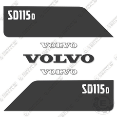 Fits Volvo SD115D Decal Kit Soil Compactor Roller