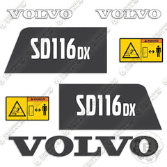 Fits Volvo SD116DX Decal Kit Soil Compactor Roller
