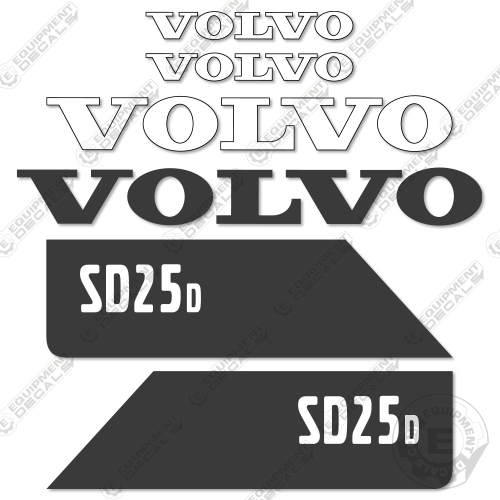 Fits Volvo SD25D Roller Decal Kit