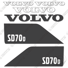 Fits Volvo SD70D Decal Kit Soil Compactor Roller