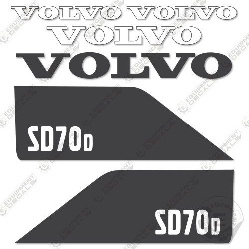 Fits Volvo SD70D Decal Kit Soil Compactor Roller – Equipment Decals