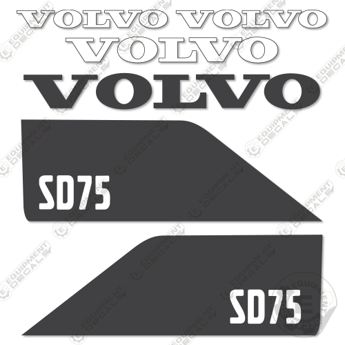 Fits Volvo SD75 Decal Kit Soil Compactor Roller