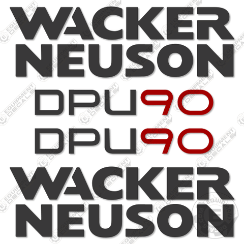 Fits Wacker Neuson DPU90 Decal Kit Vibratory Plate