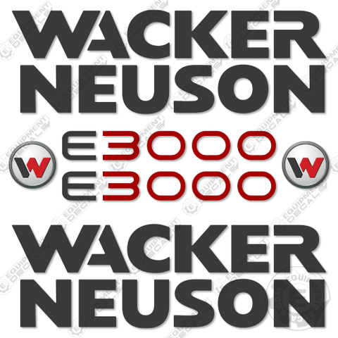 Fits Wacker Neuson E3000 Decal Kit Hydronic Heater