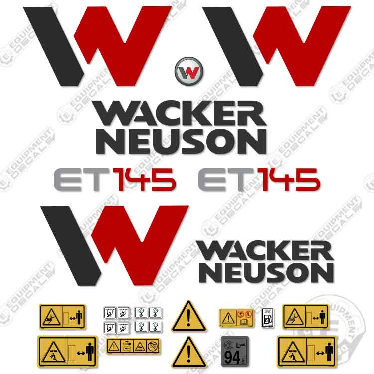 Fits Wacker Neuson ET145 Decal Kit Mini Excavator