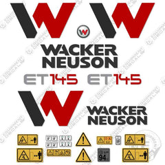 Fits Wacker Neuson ET145 Decal Kit Mini Excavator