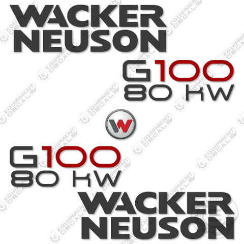 Fits Wacker Neuson G100 Decal Kit Diesel Generator
