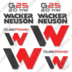Fits Wacker Neuson G25 Decal Kit Generator - New Style
