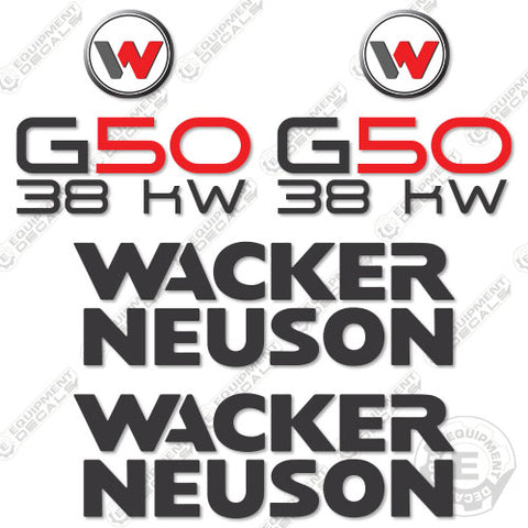 Fits Wacker Neuson G50 38 KW Decal Kit Mobile Generator